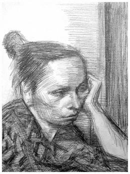 Портрет | бумага, карандаш 35х27
